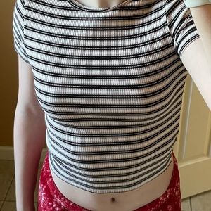H&M Stripped crop top